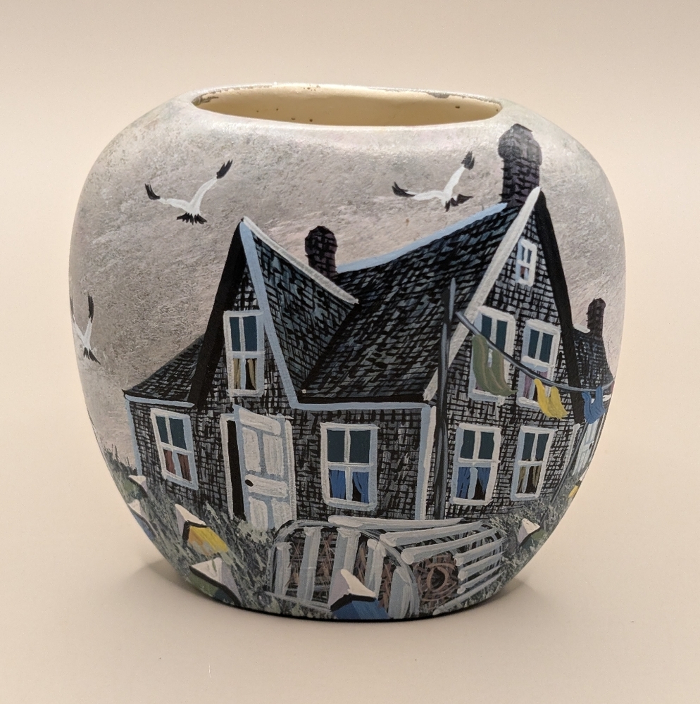 Coastal Cottage Art Vase